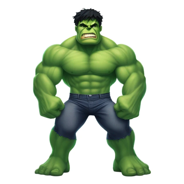 Mini cute Hulk with she hulk sticker