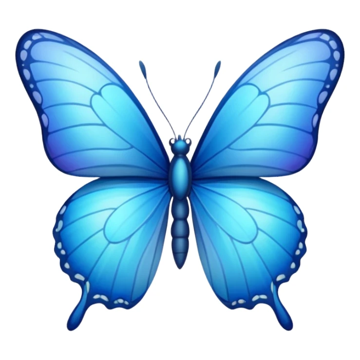 blue butterfly small sticker