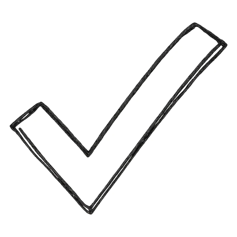 green checkmark 2d symbol sticker