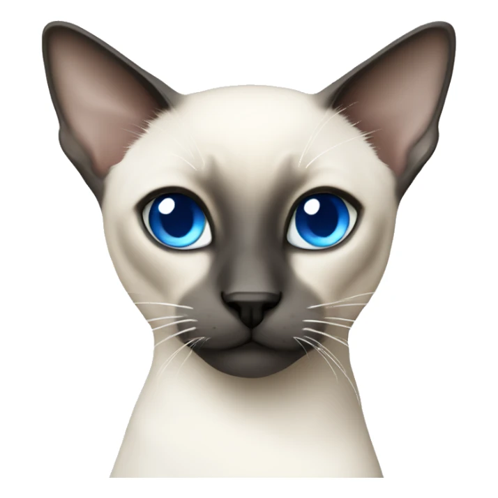 White Siamese with blue eyes sticker