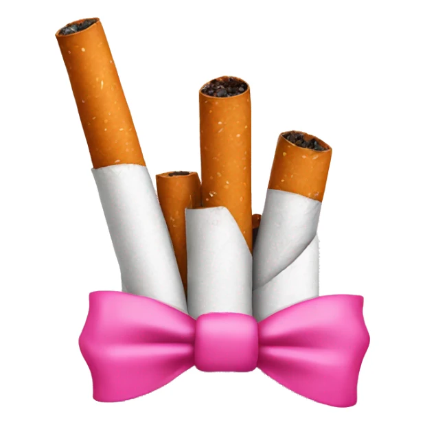 cigarette with a pink bow sticker