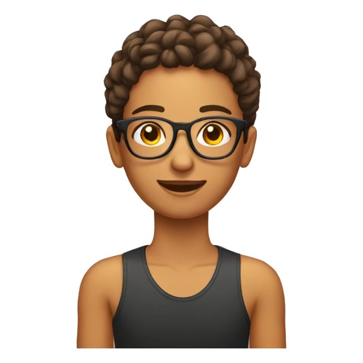 Adolescentes con el cabello de lado con lentes  sticker