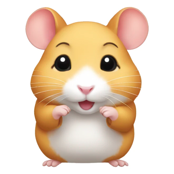 hamster with human hands sticker