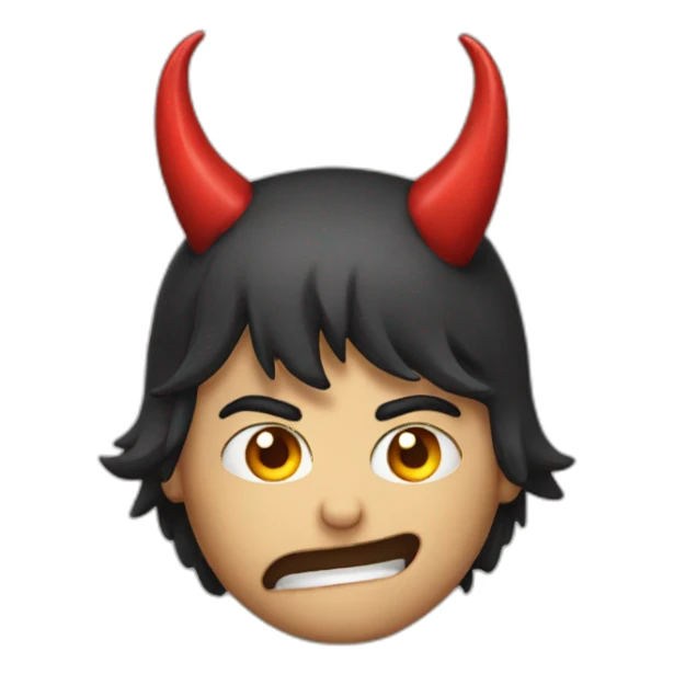 Devil listening sticker