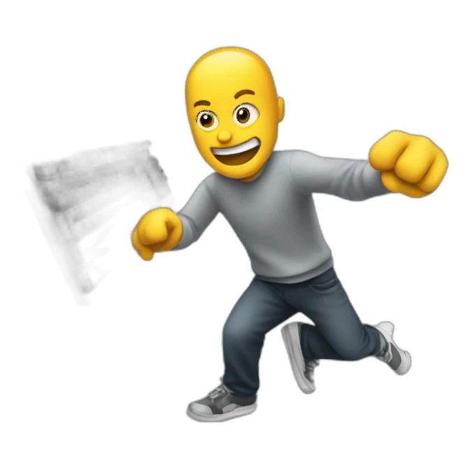 someone smashing a keyboard sticker