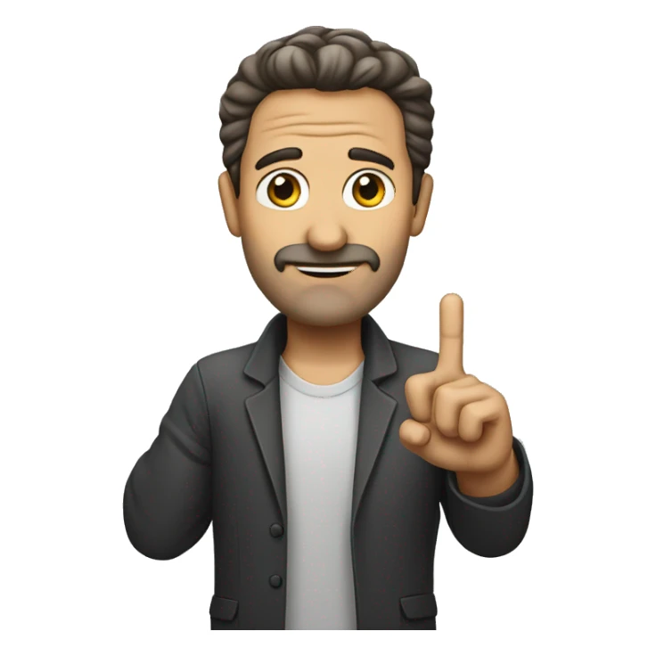 serbian man holding three fingers up sticker