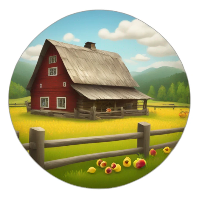 Tradition latvian farmstead  sticker