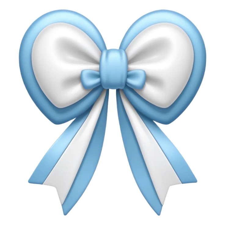 white heart with white bow sticker