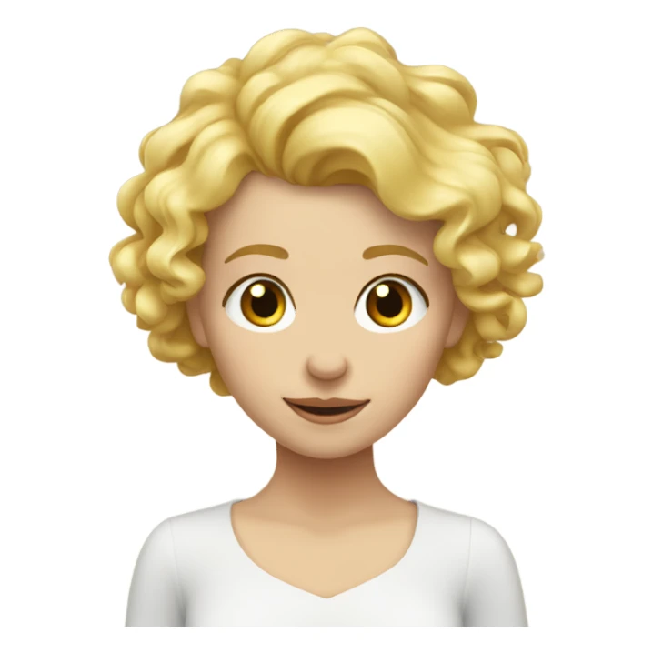 Mädchen mit blonden Wellen sticker