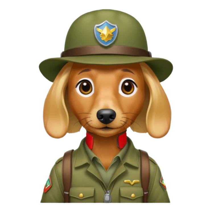 blonde daushund hiking ranger sticker