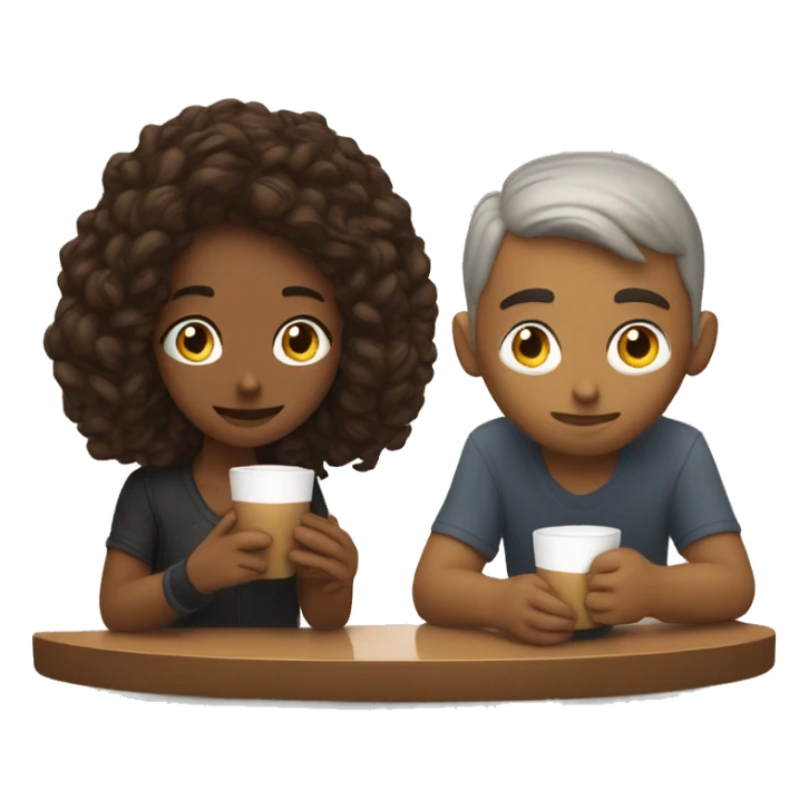 Me and my friend having coffee  sticker