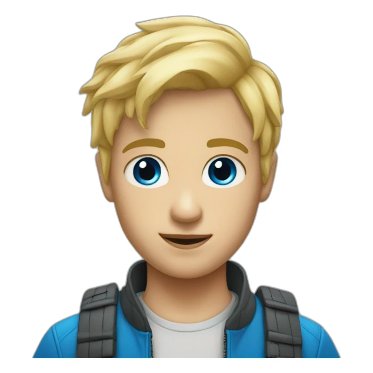 Garçon blond au yeux bleu sticker
