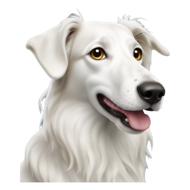 borzoi white dog sticker