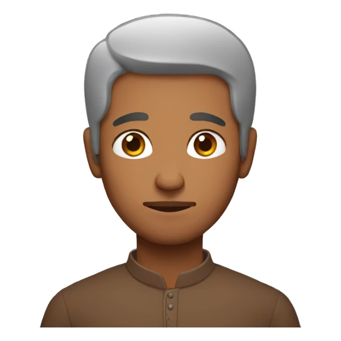 Sad brown man, wearing a Kurta sticker