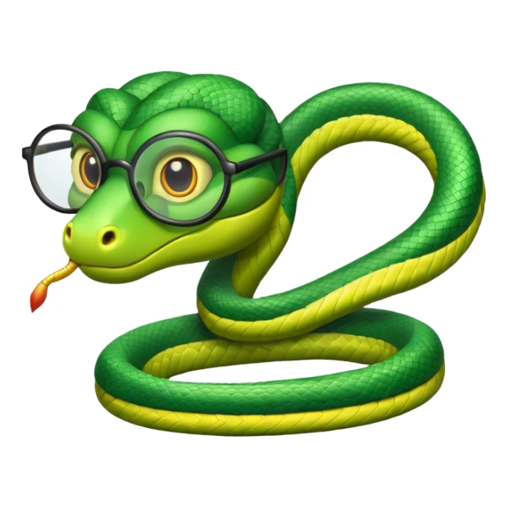snake with glasses  sticker