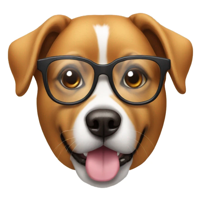 Dog with glasses  sticker