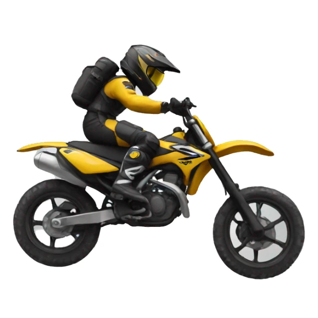 Black Motocross Weelie  sticker