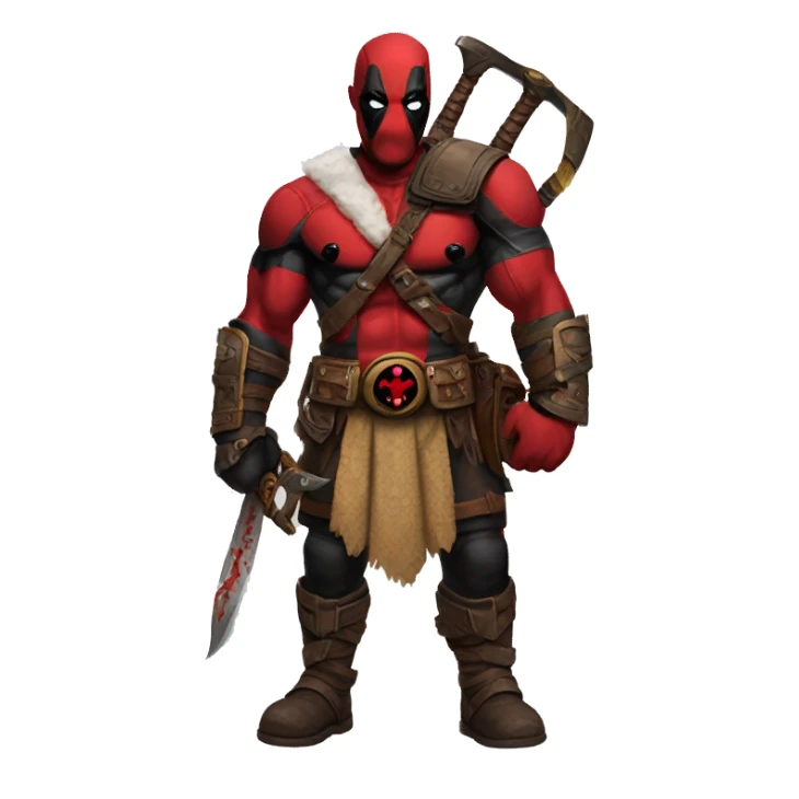 God of war costume Deadpool sticker