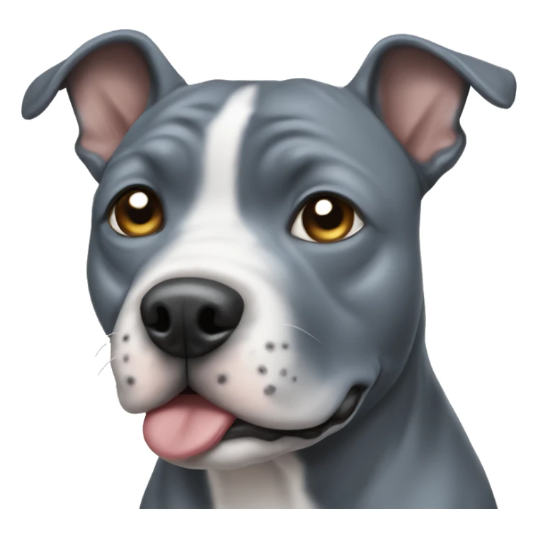 Blueish gray Staffy pooing sticker