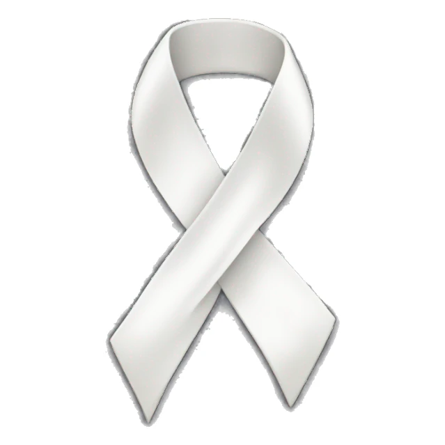 White ribbon sticker