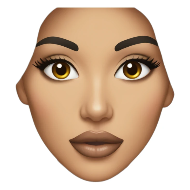 Kim kardashian with big lips sticker