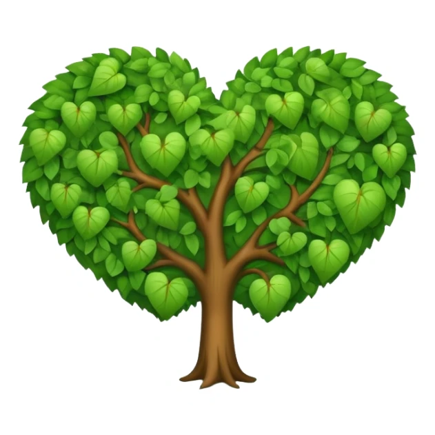 heart-shaped tree sticker