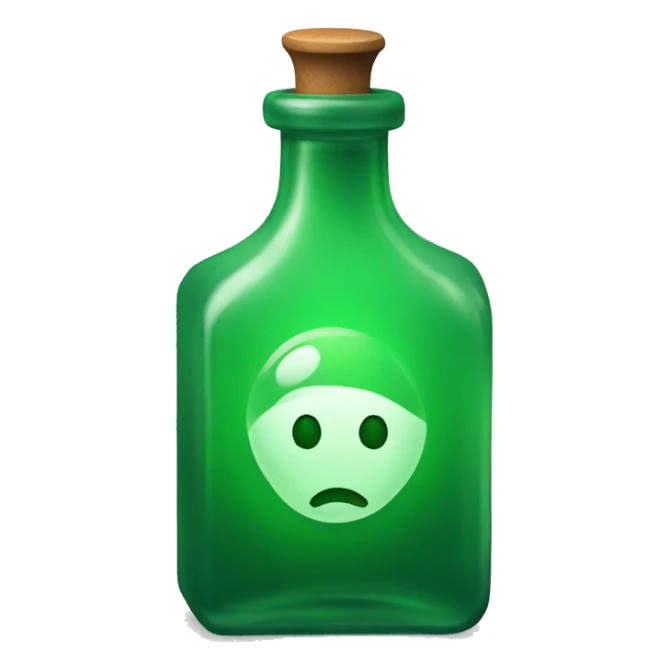 Green square potion bottle sticker