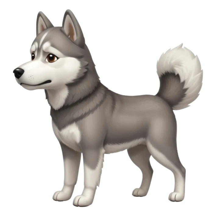 Sled dog sticker