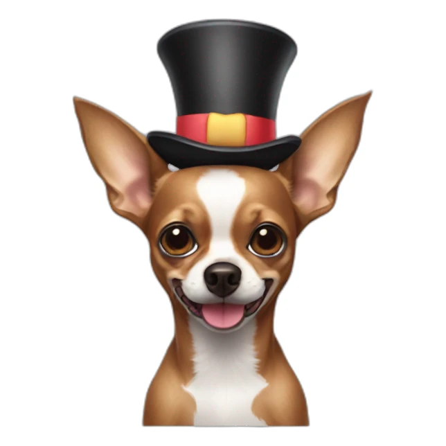brown Chihuahua clown sticker