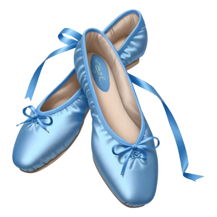blue ballet pointe shoes with laces sticker