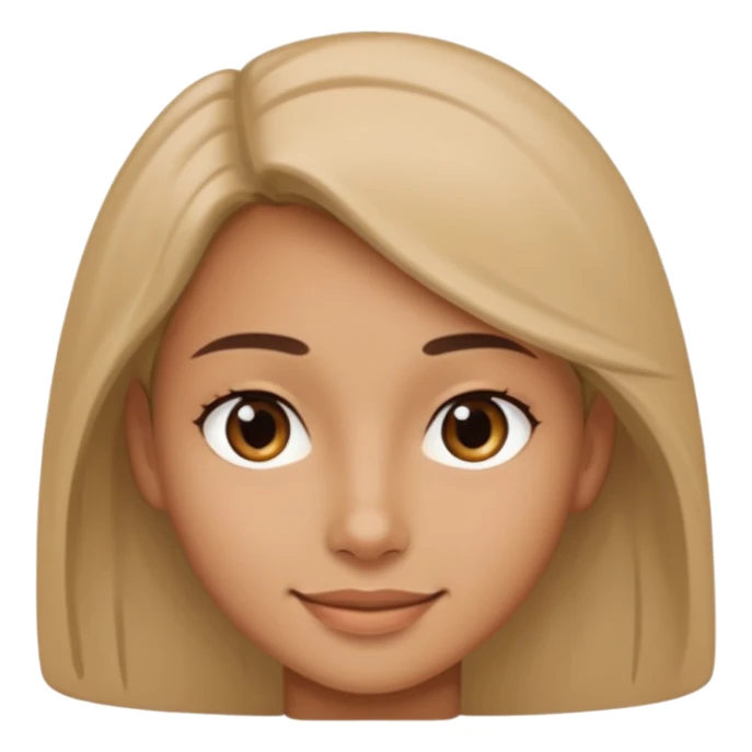 slight sideways three-quarters view of the same face, subtle smile sticker