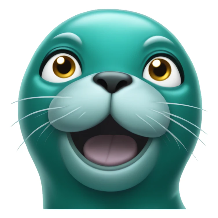 teal seal dizzy confused sticker