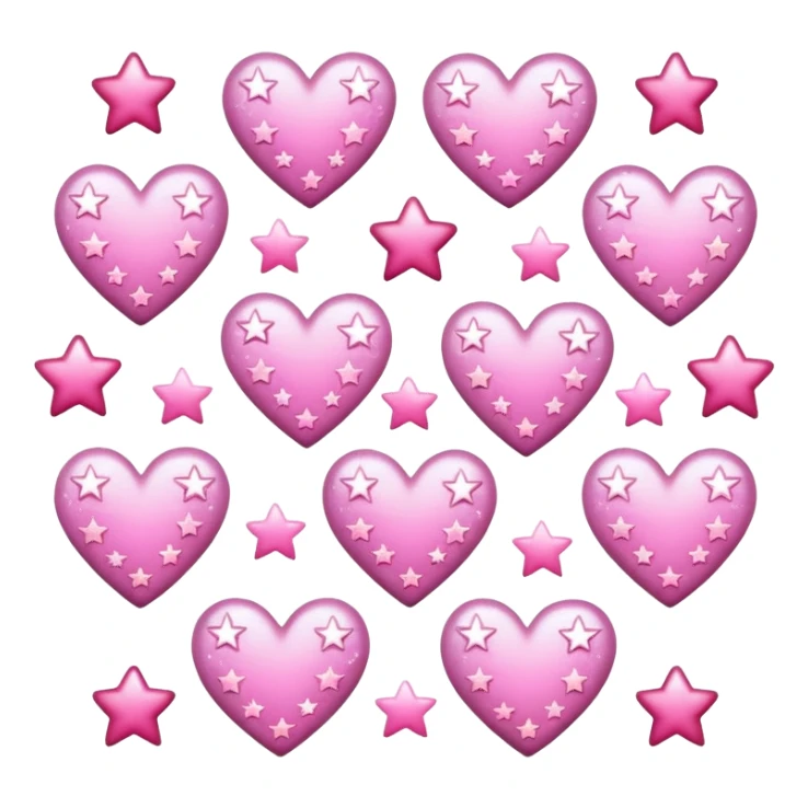 emojis basicos, pero su version girlie en tonos rosa sticker
