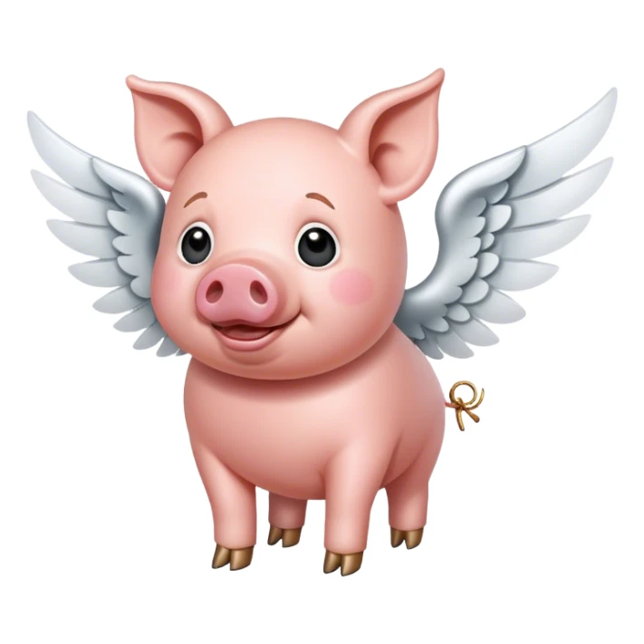 Pig with wings sticker