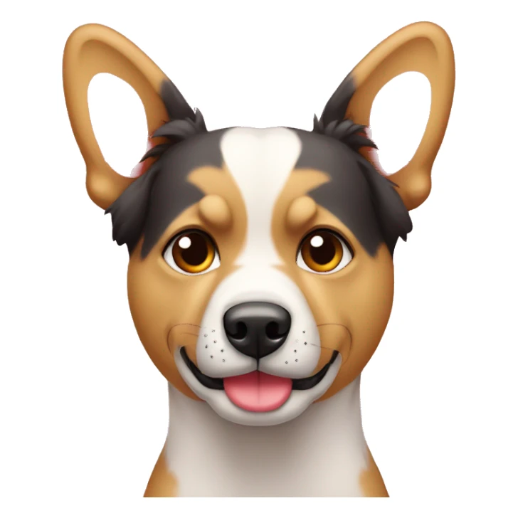 Cara de perro con corazones la cabeza  sticker