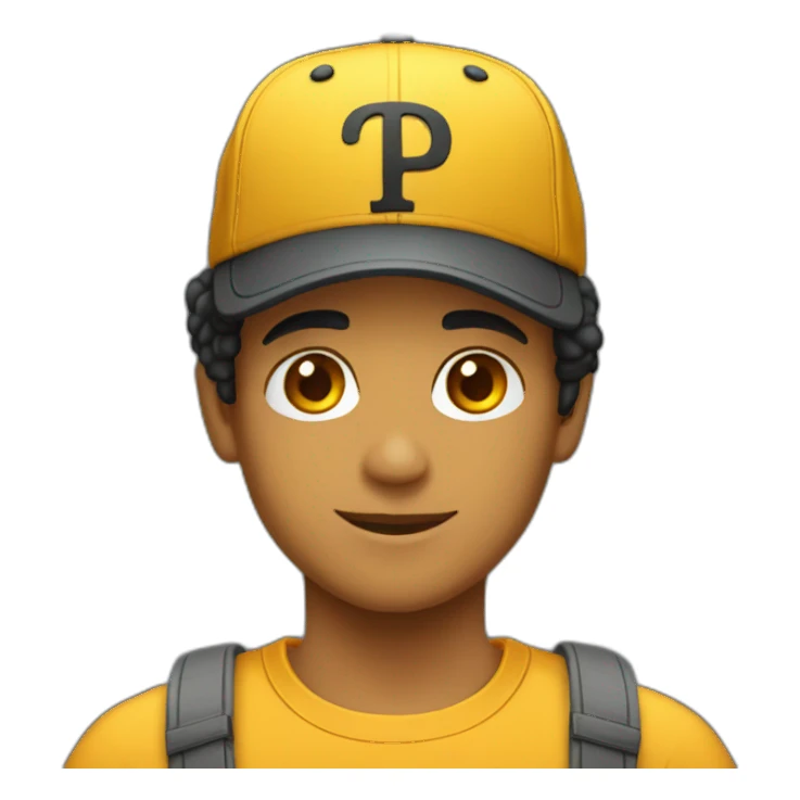 Joven con gorra al revés  sticker