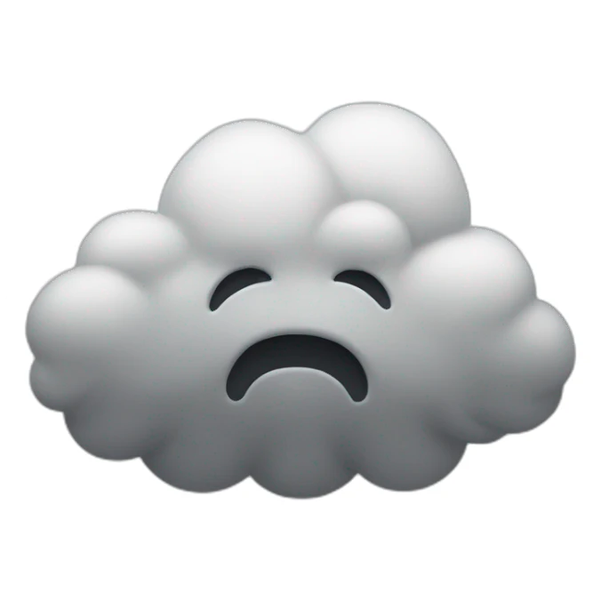 Angry cloud sticker
