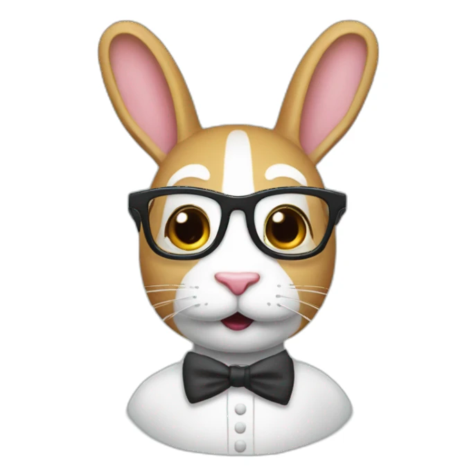 Nerd dent de lapin sticker