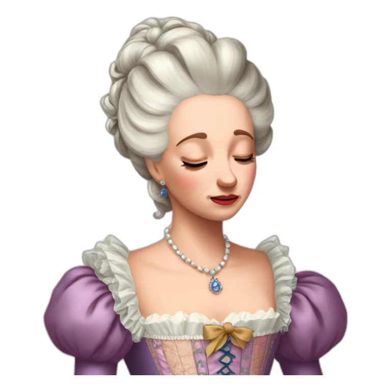 Marie Antoinette crying sticker