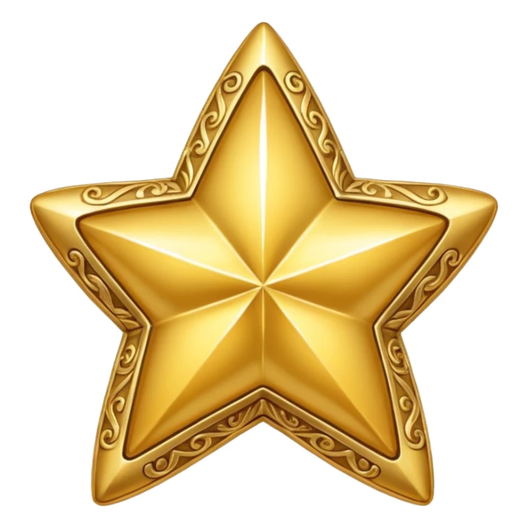 golden star-shaped trinket sticker