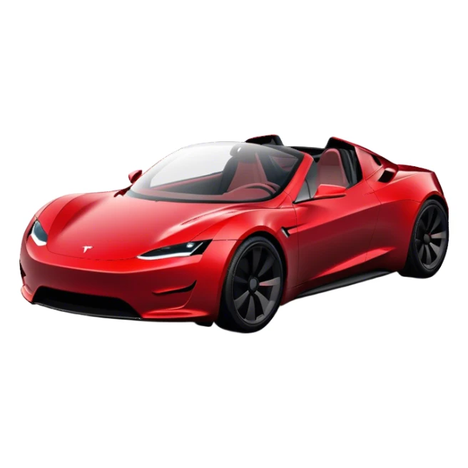 Tesla Roadster - Tesla (Model Year: 2020) (Iconic colour: Dark Red) sticker
