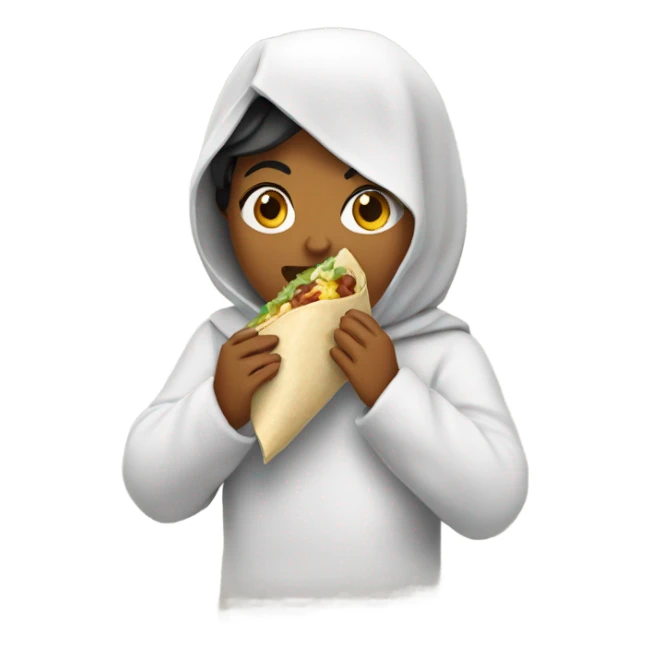 Jasmin eating burrito  sticker