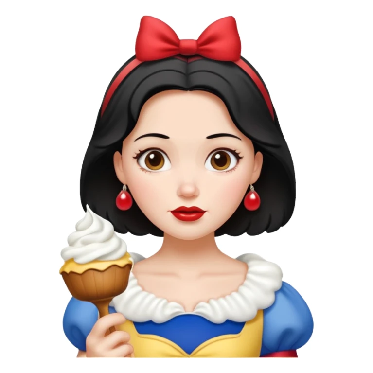 Snow white with whip cream sticker