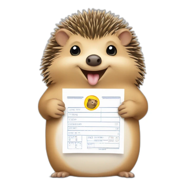hedgehog and voting ballot sticker