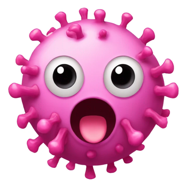 Cute pink Varicella zoster virus sticker