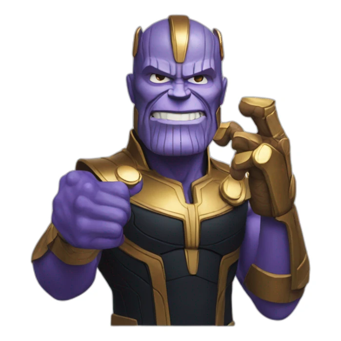 Thanos with three fingers sticker