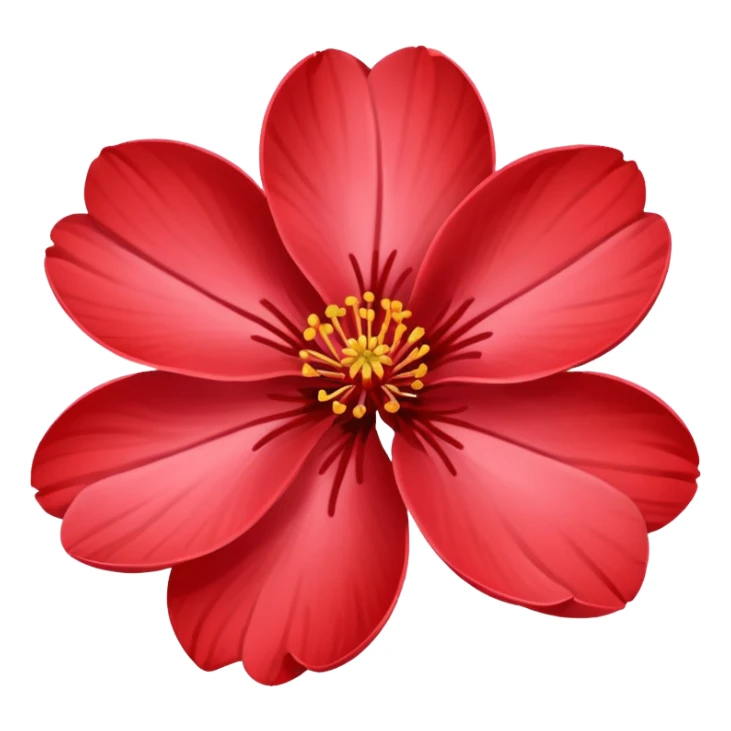red sakura flower sticker