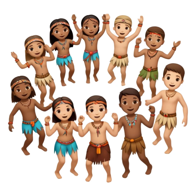 tribals dancing holding hands dancing in a circl sticker