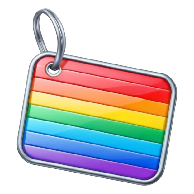 Rainbow price tag sticker