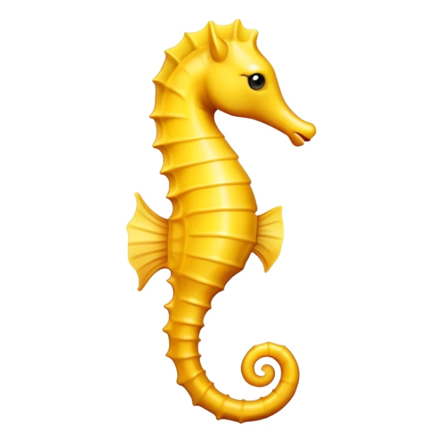Yellow seahorse, no spikes sticker